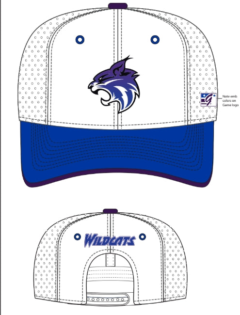 Wildcats White / Blue Snapback Hat