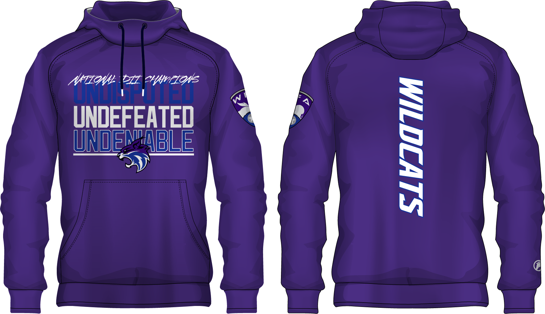 Wildcats Primary Champions Purple Hoodie