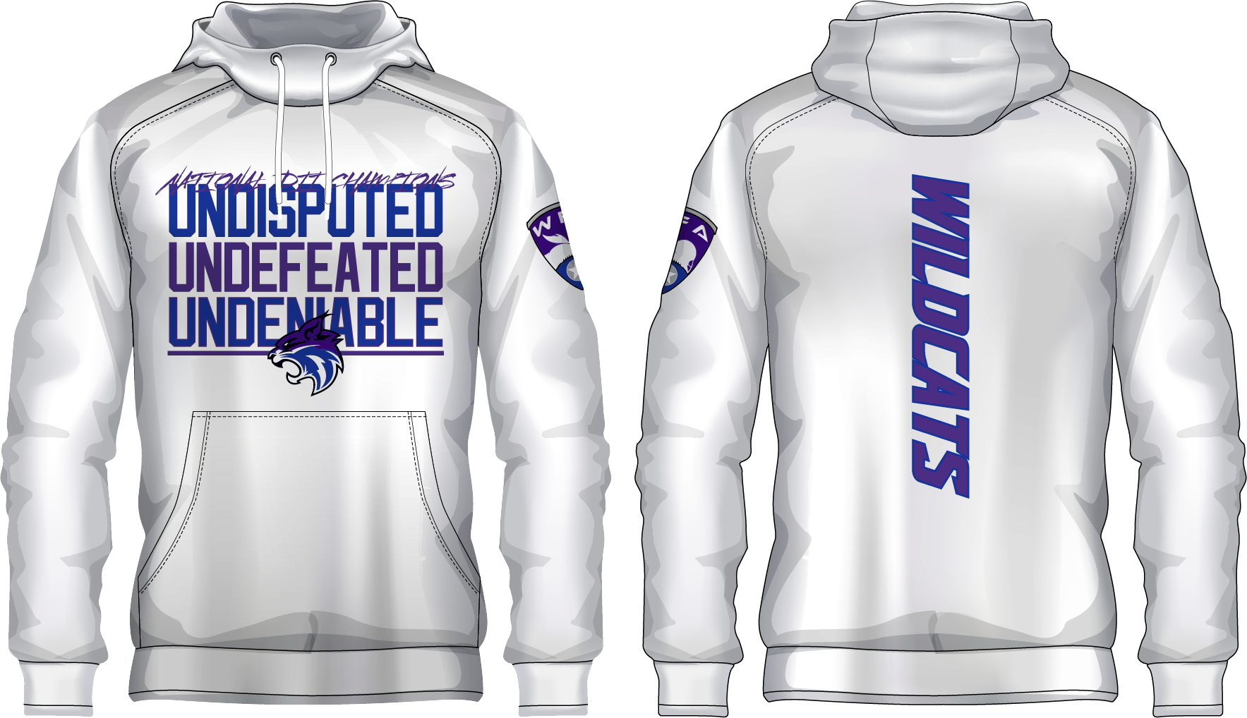 Wildcats Primary Champions White Hoodie
