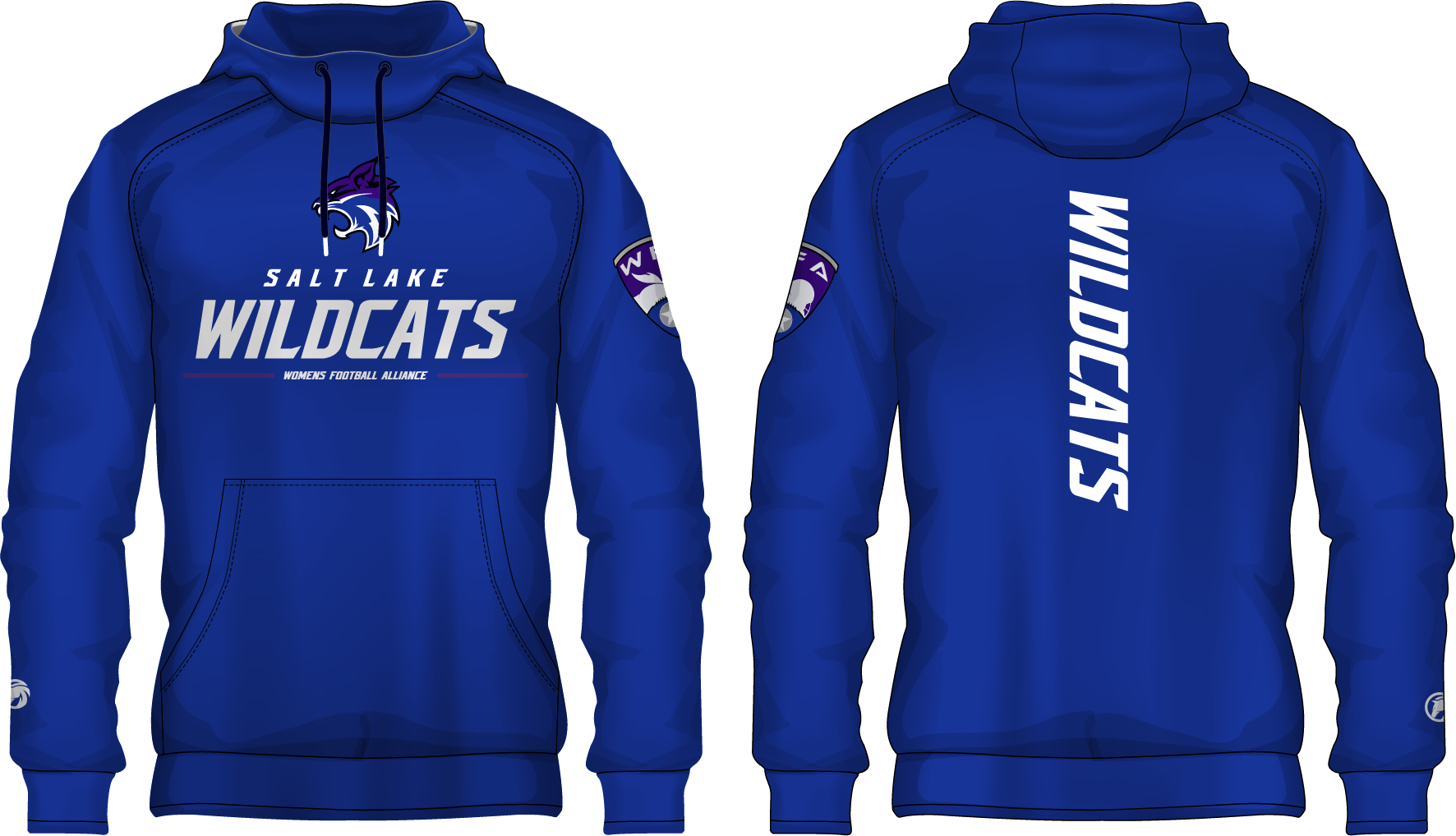 Wildcats Primary Logo Blue Hoodie